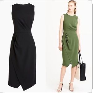 SALE J Crew Asymmetrical Sheath Dress in Navy
